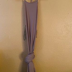 Ribbed tan/brown maxi dress